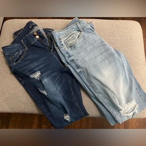 2 pair of jeans